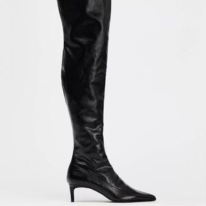 Zara kitten heel knee high boots